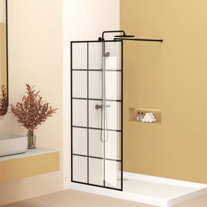 Framed Glass Shower Screen - Matte Black