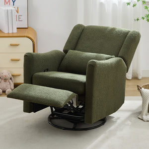 Wide Wingback Swivel Glider Rocker Recliner Chair