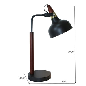 Glowlite - Table Lamp With Cone Shade - Black