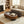 Elliptical Living Room Coffee Table With Hidden Storage And Removable Tabletop