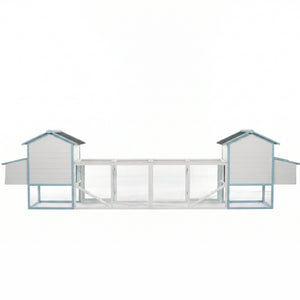 Large Wooden Chicken Coop with Double Nesting Boxes