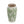 6.5x6.5x11.6 White Ceramic Flower Vase with Green Floral Pattern