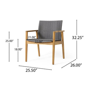 Tranquilize Outdoor Wooden Club Chair Set of 2 - Light Brown