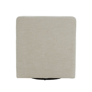 Tolland - Swivel Accent Chair With Antique Brass Nailhead Trim - Beige