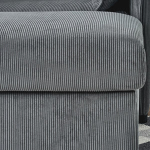 Comfy Oversized Chaise Lounge Chair With Ottoman And Storage