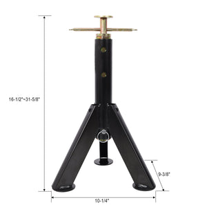 RV Adjustable Telescoping Stabilizer Jack Stand Supports 16" to 30" (Set of 2) - Black