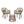 Conversation Set With Tempered Glass Table Top - Light Brown