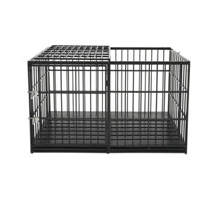 Extra Large Heavy Duty Dog Crate With Removable Pans For Dogs - Black