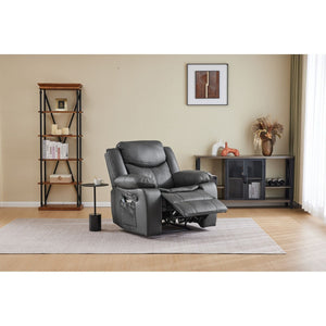 Recliner Chair With Vibration And Heating - Gray