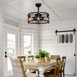 20'' Cage Ceiling Fan With Remote Control