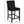 5 Piece Counter Height Dining Set With Table, Tufted Nail Head Chairs - Black