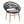 Cyril Outdoor Wicker Papasan Style Dining Chair with Teak Finished Leg and Dark Gray Faux Rattan - Set of 2