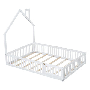 House Platform Bed With Guardrail