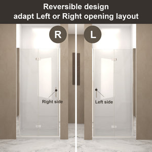 31-30"x 72" Bifold Shower Door, 1/4" (6mm) Tempered Glass