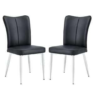 Modern Minimalist Dining Chairs With Metal Legs