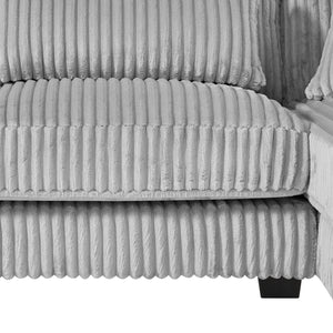 U - Shaped Sectional Sofa With Chaise Lounge, Oversized Living Room Sofa - Gray