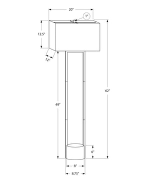 Lighting, Floor Lamp, Contemporary - Black / Beige