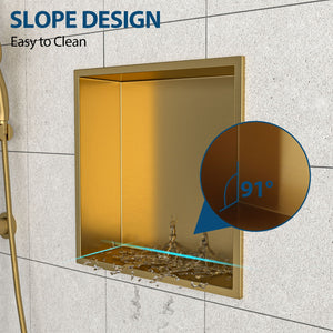 Stainless Steel Shower Niche With Seamless Design For Bathroom Storage
