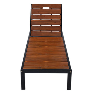 Outdoor Chaise With Adjustable Backrest