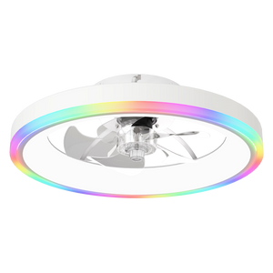 19.7" Modern RGB Ceiling Fan with Lights