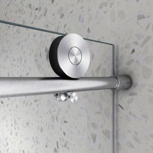 6063 Brushed Nickel Frameless Shower Door