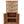 Rustic Wooden Storage Cabinet with Decorative Cutout Door & 3 Drawers