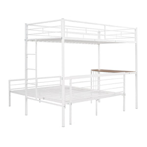 Bunk Bed With Desk, Ladder And Quality Slats For Bedroom