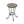 Patio Side Table with Shelf, Brown and Black
