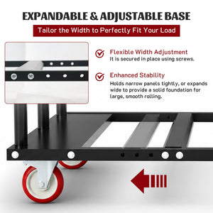1000LBS Heavy Duty 2-in-1 Table Dolly