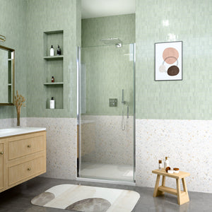 24" W x 72" H Semi-Frameless Circular Pivot Shower Door