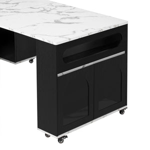 Extendable Dining Table With Folding Top, Rolling Kitchen Island With Drawers And Power Outlet