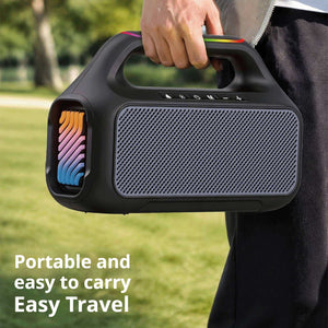 KP-865 Best-selling Wireless Bluetooth Speaker Portable Handle RGB Lighting High-quality Sound High Power In-stock Ideal For Outdoor Gatherings