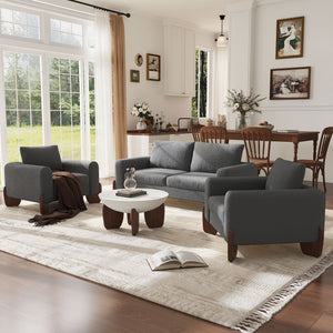 U_Style Modern 3-Piece Living Room Sofa Set