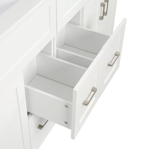 Bathroom Vanity With 2 Doors, 2 Drawers, Adjustable Shelf, Hidden Slides & Soft Close Hinges