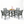 HDPE Outdoor Patio Dining Set with Table and 4 Chairs