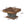 Square Coffee Table With Crisscross Base - Brown / Black