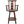 Rustic Tall Bistro Chair Decorative Star Backrest And Footrest, Fir Wood, 4 Foot - Brown