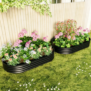 Galvanized Raised Garden Bed 8x4x1ft