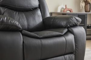 Black Color Air Leather Recliner Chair with Vibration and Heating