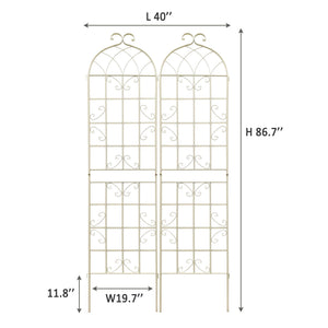 Metal Garden Rustproof Trellis For Climbing Plants Outdoor Flower Support