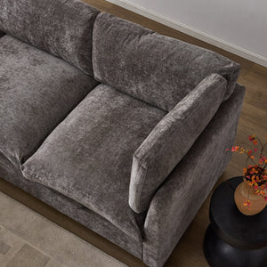 Chenille Upholstered L-Shape Sectional Couch