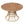 5-Piece Outdoor Dining Set: Teak Finish Round Acacia Wood Table & 4 Wicker Armchairs