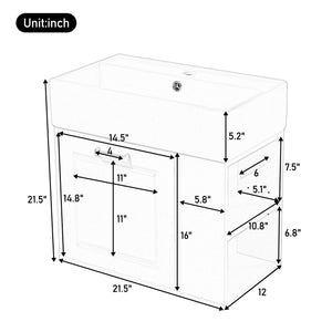 Modern Wall Mounted Bathroom Vanity With Sink
