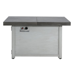 Extendable Rectangle Aluminum Alloy Fire Pit Table, 50,000 BTU