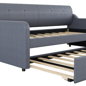 Upholstered Daybed With Trundle And USB Charging