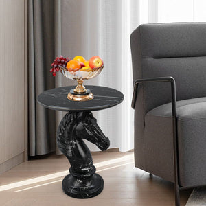 Horse Head Accent Table Animal Statue End Table