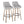Hannah - Transitional Fixed Height Barstool With Swivel With Round Footrest (Set of 2)