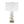 D15x26.7' White and Gold Alabaster Slab Table Lamp
