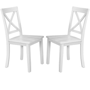 5 Pieces Dining Table And Chairs Set For 4 Persons, Kitchen Room Solid Wood Table With 4 Chairs