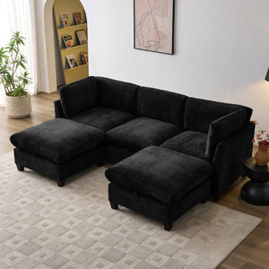 96.5" Sectional Couch for Living Room, Upholstered with Storage